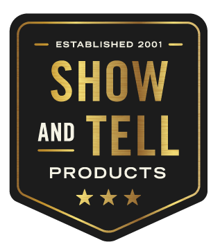 Show and Tell Products logo bronze
